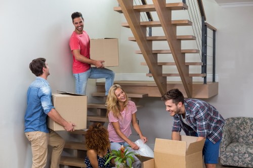 Planning office removals in Mileend with organized boxes and workspace setup