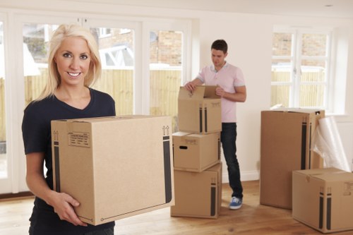 Student removals moving boxes in Mile End near shared flats