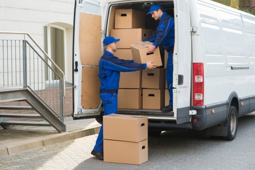 Moving van prepared for flat removals in Mileend