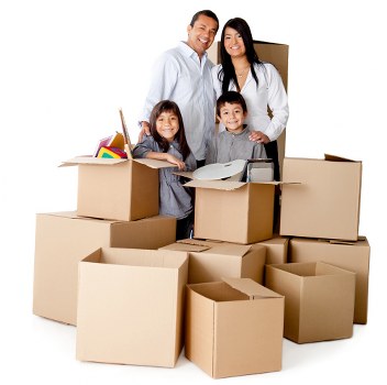 Packed boxes prepared for a Mileend home relocation service